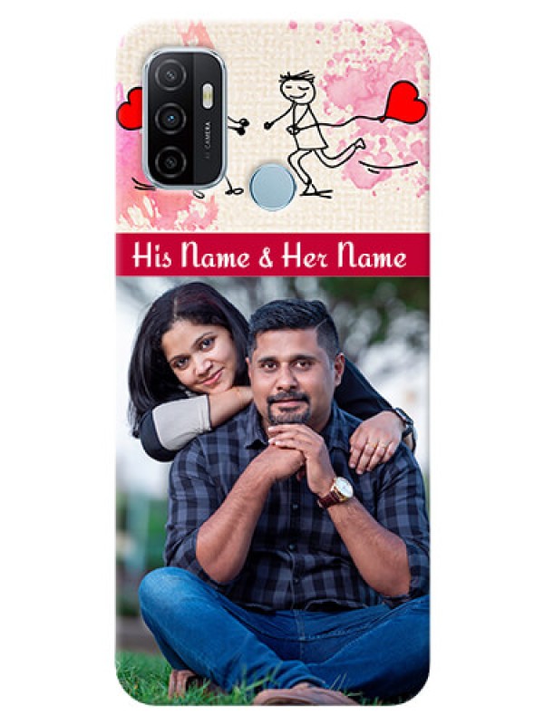 Custom Oppo A53 phone back covers: You and Me Case Design