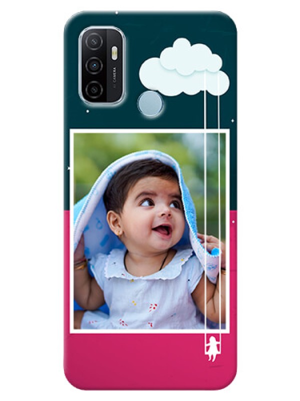 Custom Oppo A53 custom phone covers: Cute Girl with Cloud Design