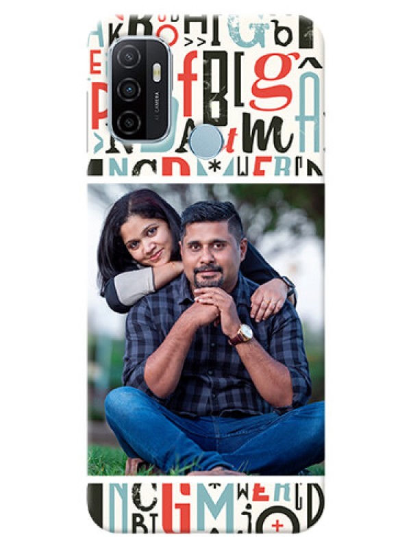 Custom Oppo A53 custom mobile phone covers: Alphabet Design