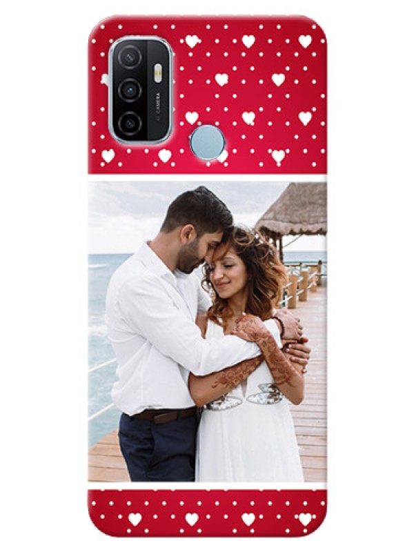 Custom Oppo A53 custom back covers: Hearts Mobile Case Design