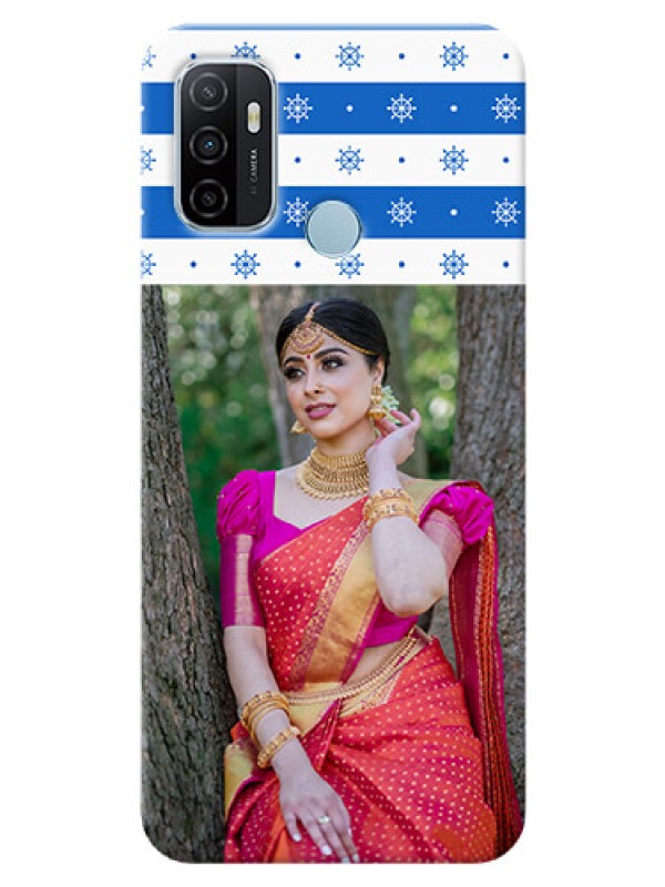 Custom Oppo A53 custom mobile covers: Snow Pattern Design