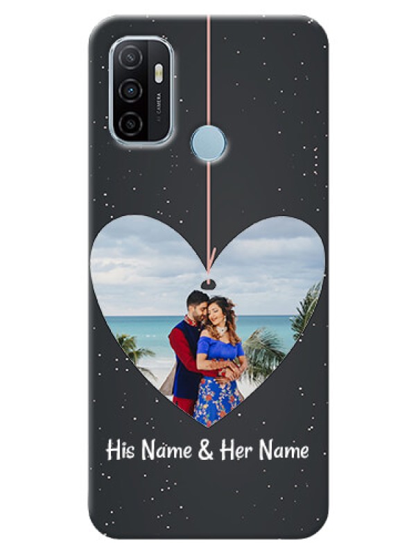 Custom Oppo A53 custom phone cases: Hanging Heart Design