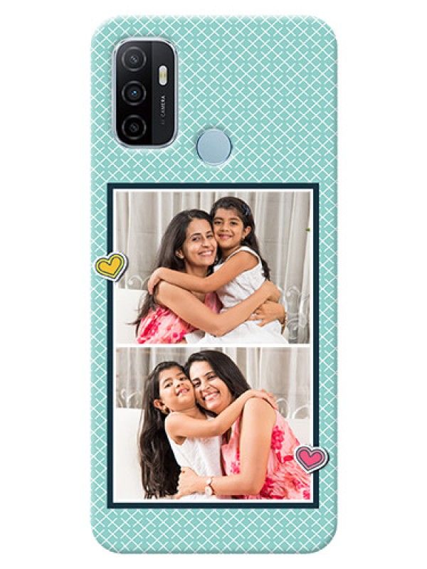 Custom Oppo A53 Custom Phone Cases: 2 Image Holder with Pattern Design
