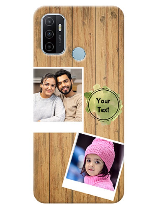 Custom Oppo A53 Custom Mobile Phone Covers: Wooden Texture Design