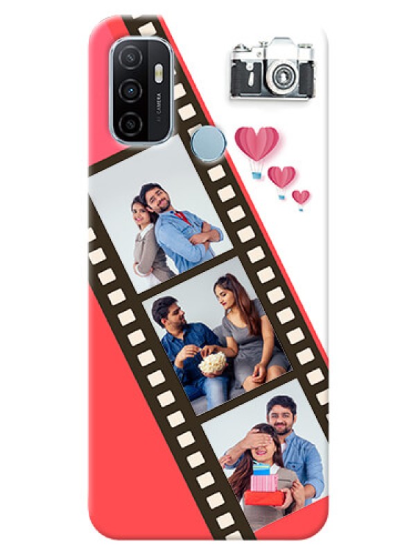 Custom Oppo A53 custom phone covers: 3 Image Holder with Film Reel