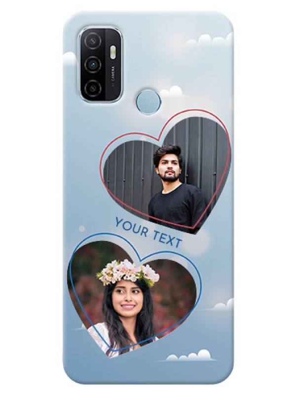 Custom Oppo A53 Phone Cases: Blue Color Couple Design 
