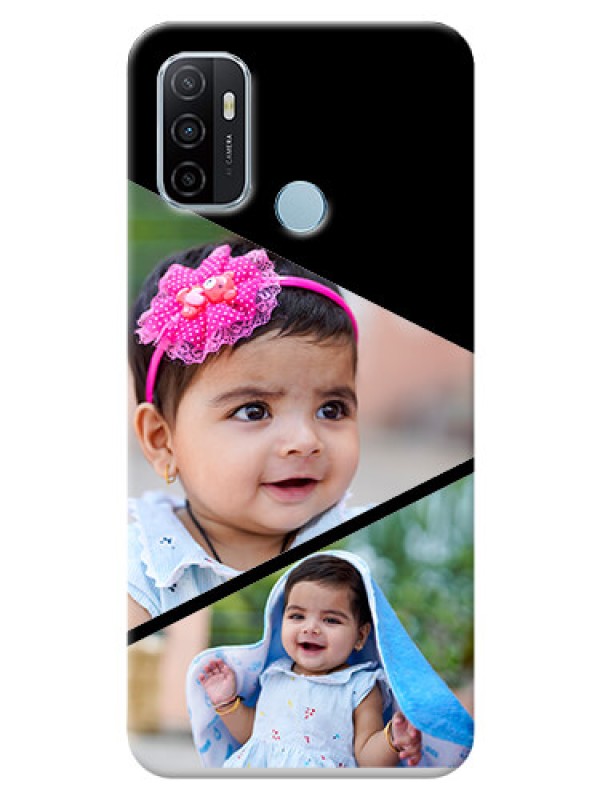 Custom Oppo A53 mobile back covers online: Semi Cut Design