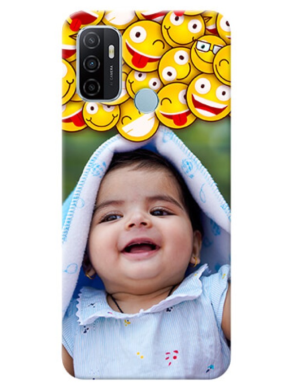 Custom Oppo A53 Custom Phone Cases with Smiley Emoji Design