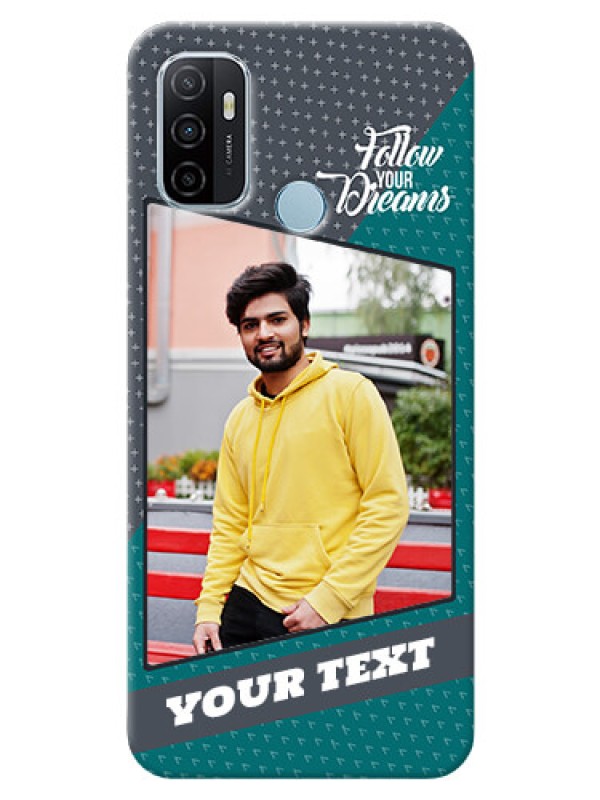 Custom Oppo A53 Back Covers: Background Pattern Design with Quote