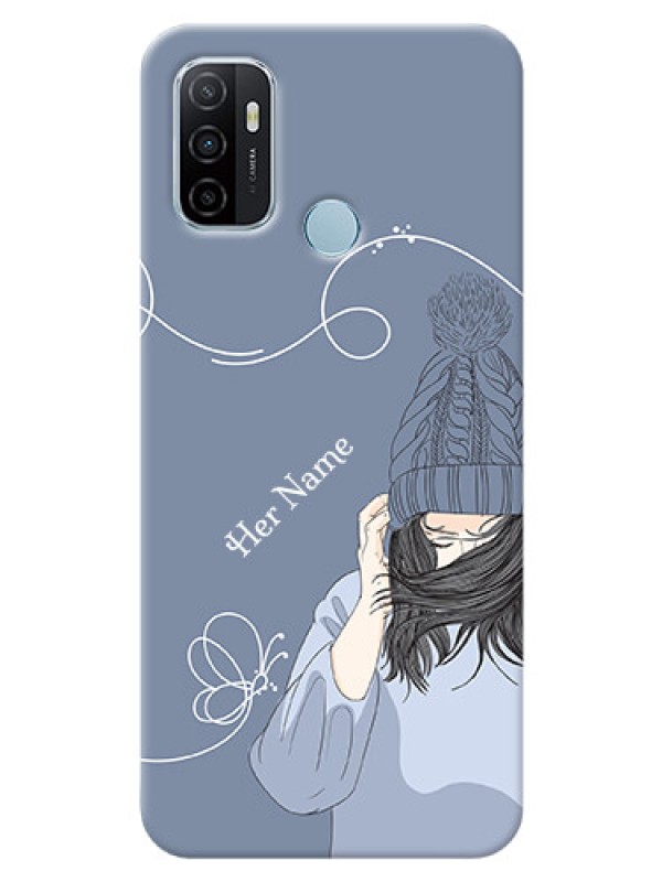 Custom Oppo A53 Custom Mobile Case with Girl in winter outfit Design