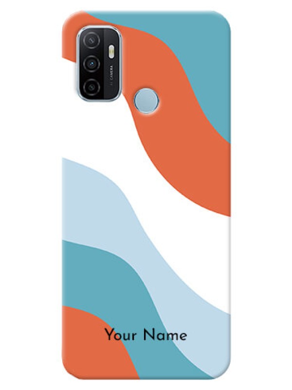 Custom Oppo A53 Mobile Back Covers: coloured Waves Design