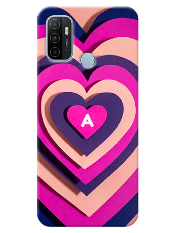 Custom Oppo A53 Custom Mobile Case with Cute Heart Pattern Design