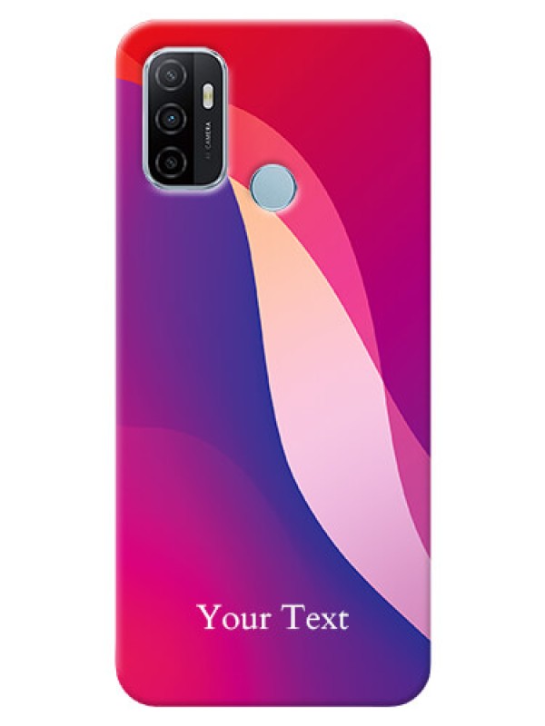 Custom Oppo A53 Mobile Back Covers: Digital abstract Overlap Design