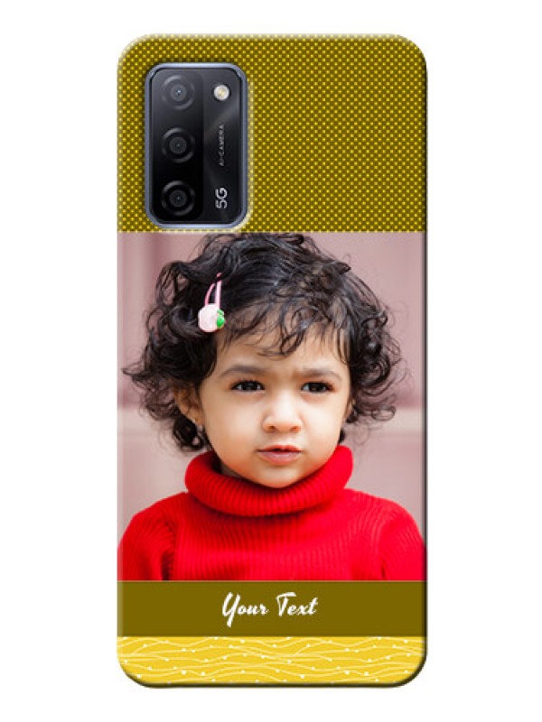Custom Oppo A53s 5G custom mobile back covers: Simple Green Color Design