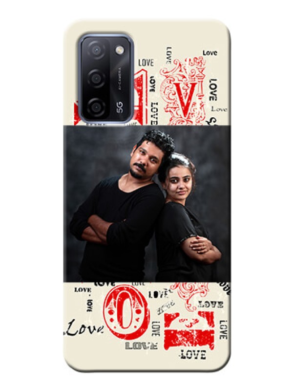 Custom Oppo A53s 5G mobile cases online: Trendy Love Design Case
