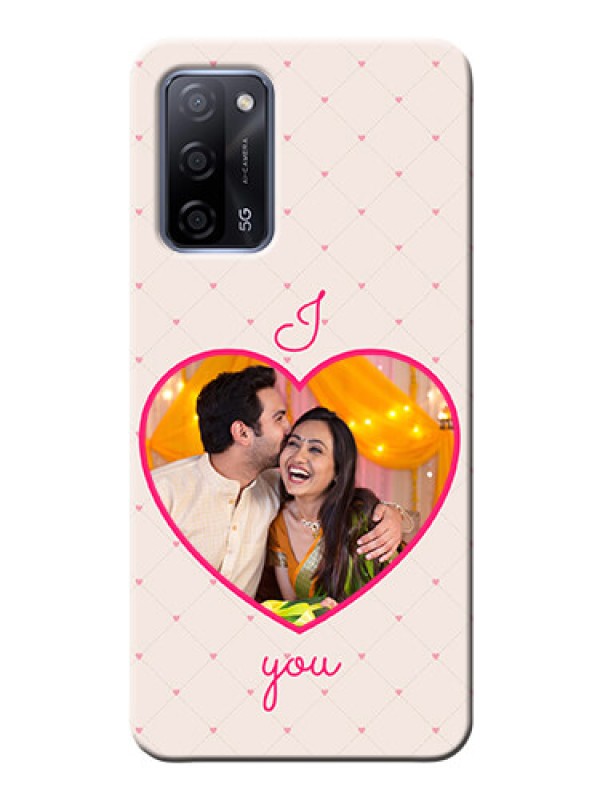 Custom Oppo A53s 5G Personalized Mobile Covers: Heart Shape Design