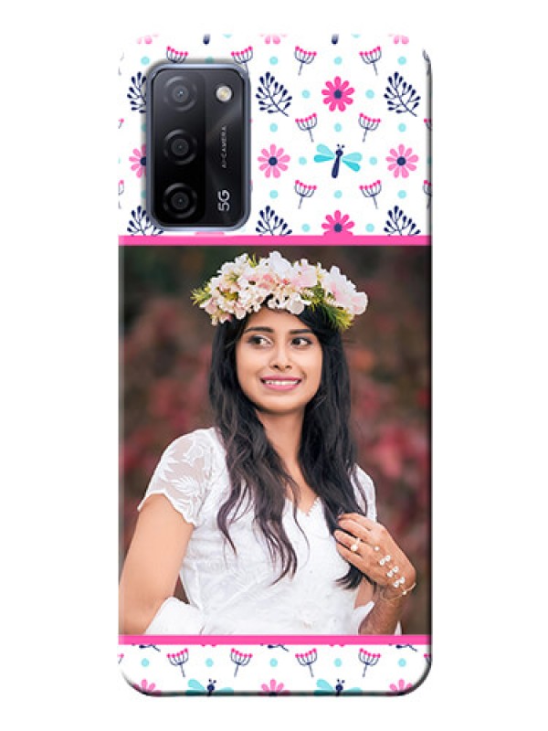Custom Oppo A53s 5G Mobile Covers: Colorful Flower Design