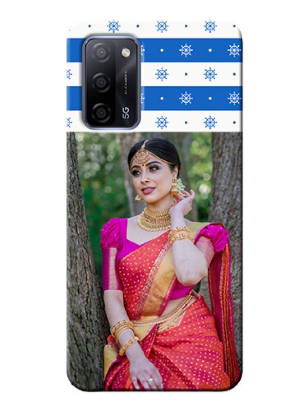 Custom Oppo A53s 5G custom mobile covers: Snow Pattern Design