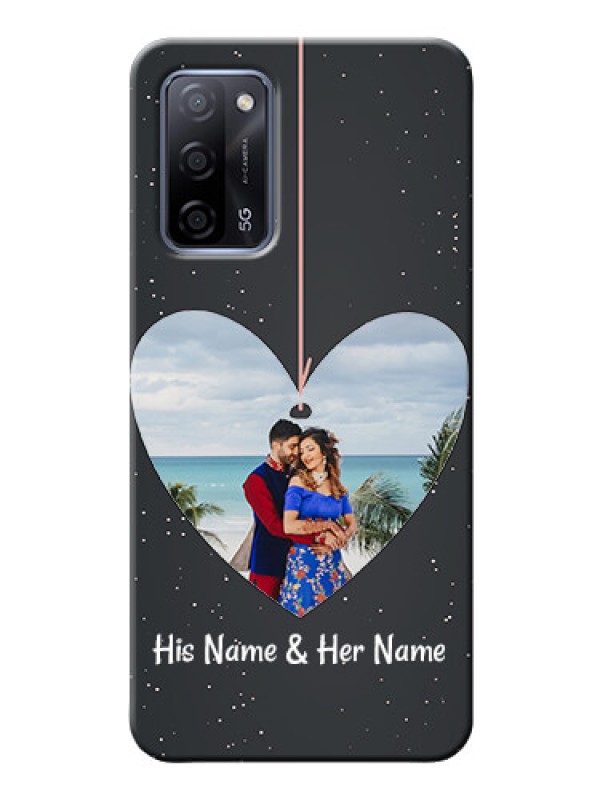 Custom Oppo A53s 5G custom phone cases: Hanging Heart Design