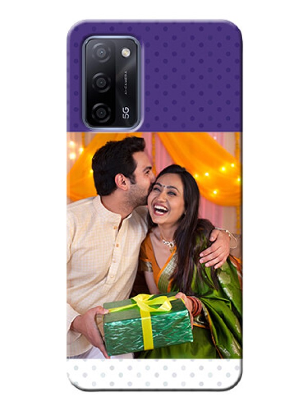 Custom Oppo A53s 5G mobile phone cases: Violet Pattern Design