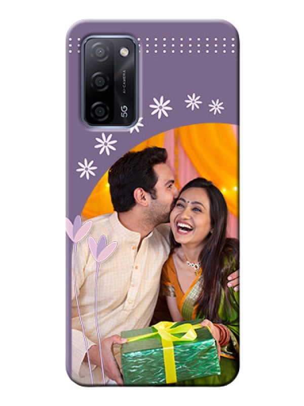 Custom Oppo A53s 5G Phone covers for girls: lavender flowers design 