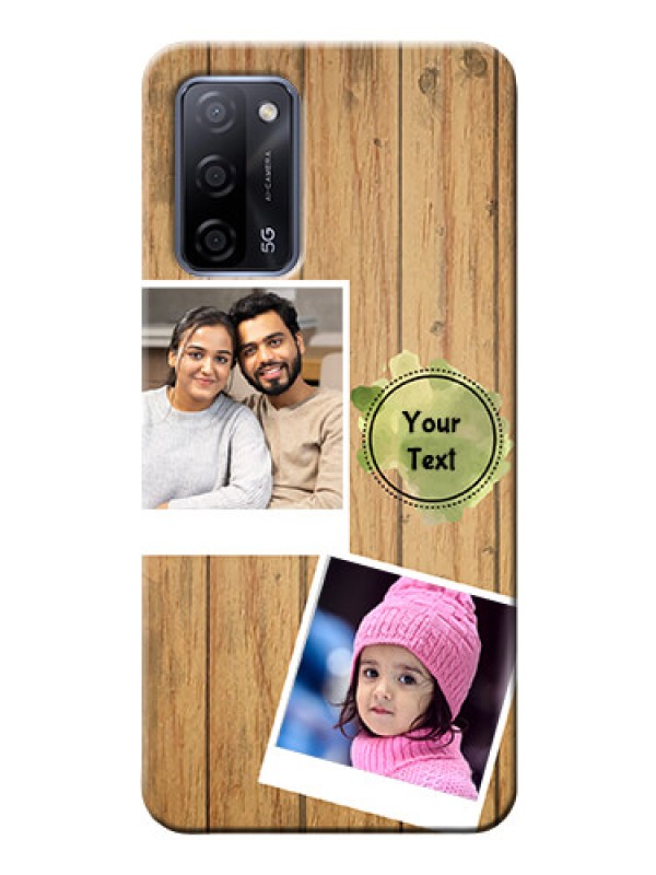 Custom Oppo A53s 5G Custom Mobile Phone Covers: Wooden Texture Design
