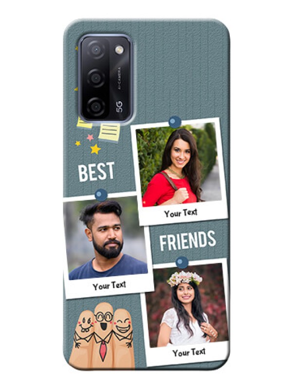 Custom Oppo A53s 5G Mobile Cases: Sticky Frames and Friendship Design