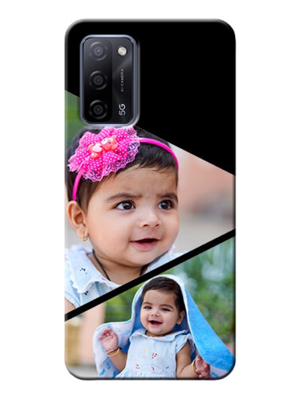 Custom Oppo A53s 5G mobile back covers online: Semi Cut Design