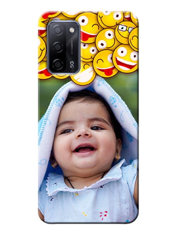 Custom Oppo A53s 5G Custom Phone Cases with Smiley Emoji Design