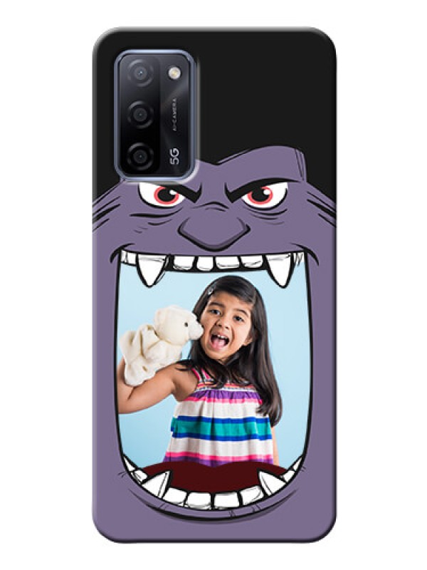 Custom Oppo A53s 5G Personalised Phone Covers: Angry Monster Design