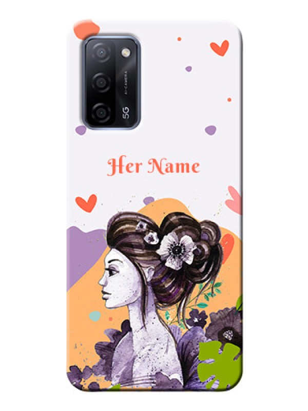 Custom Oppo A53S 5G Custom Mobile Case with Woman And Nature Design