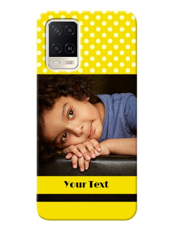 Custom Oppo A54 Custom Mobile Covers: Bright Yellow Case Design