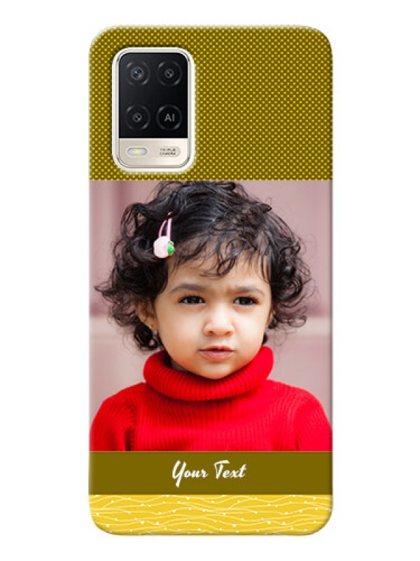 Custom Oppo A54 custom mobile back covers: Simple Green Color Design