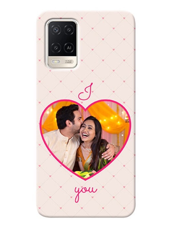 Custom Oppo A54 Personalized Mobile Covers: Heart Shape Design