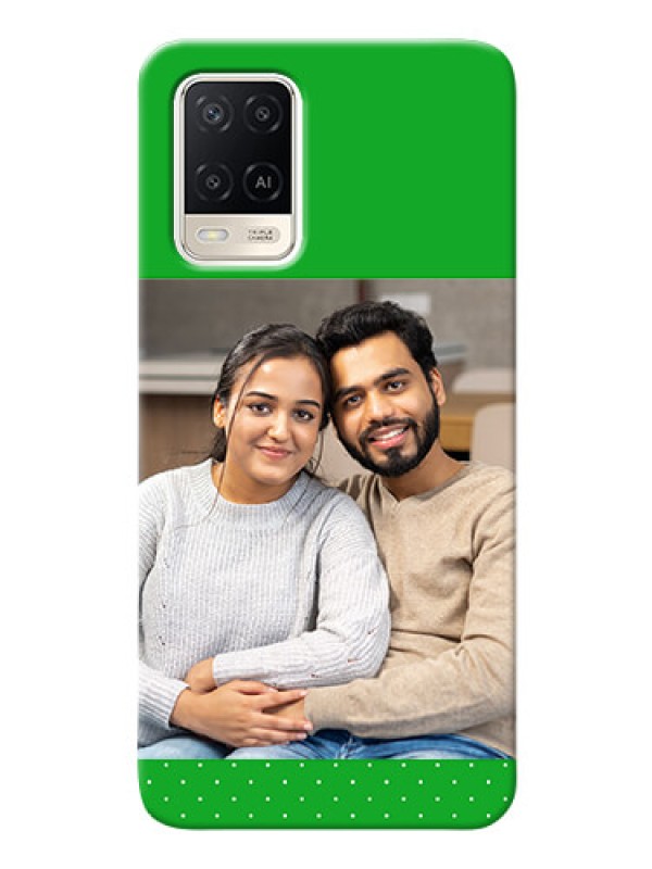 Custom Oppo A54 Personalised mobile covers: Green Pattern Design