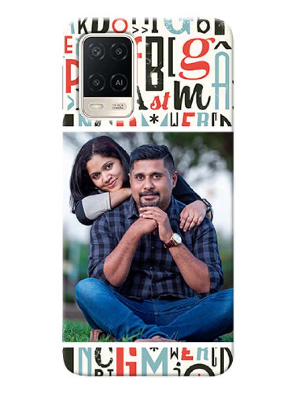 Custom Oppo A54 custom mobile phone covers: Alphabet Design