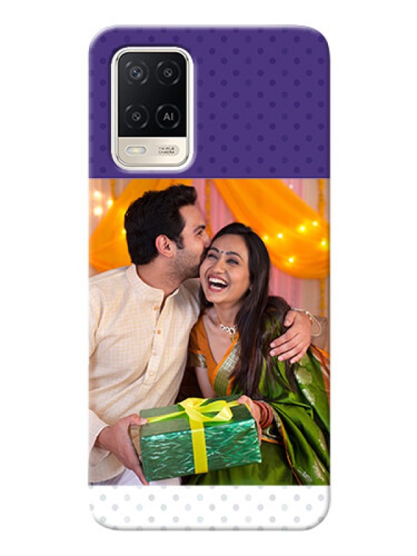 Custom Oppo A54 mobile phone cases: Violet Pattern Design