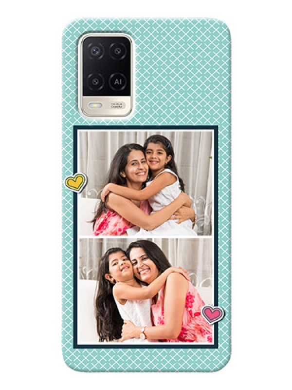 Custom Oppo A54 Custom Phone Cases: 2 Image Holder with Pattern Design