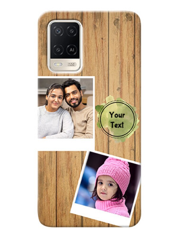 Custom Oppo A54 Custom Mobile Phone Covers: Wooden Texture Design