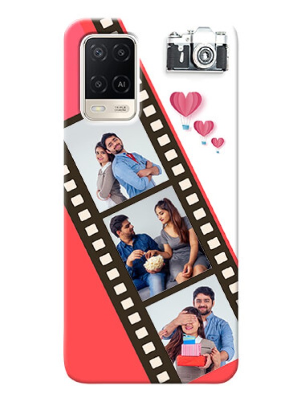 Custom Oppo A54 custom phone covers: 3 Image Holder with Film Reel