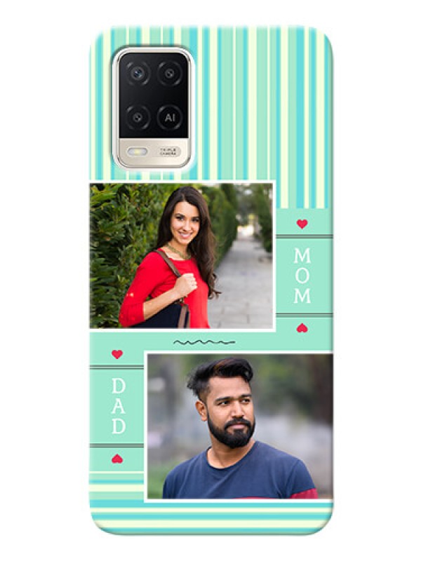 Custom Oppo A54 custom mobile phone covers: Mom & Dad Pic Design