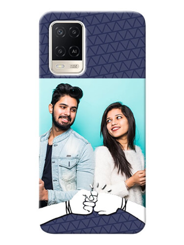 Custom Oppo A54 Mobile Covers Online with Best Friends Design  
