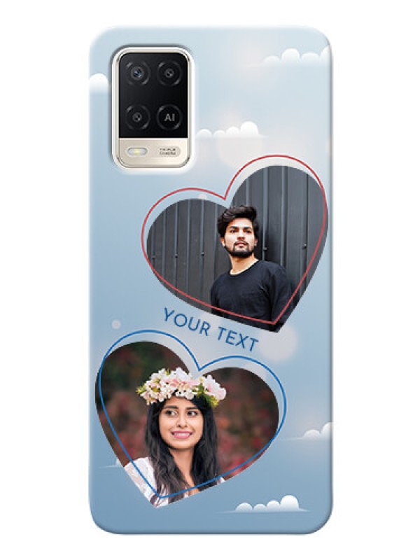 Custom Oppo A54 Phone Cases: Blue Color Couple Design 