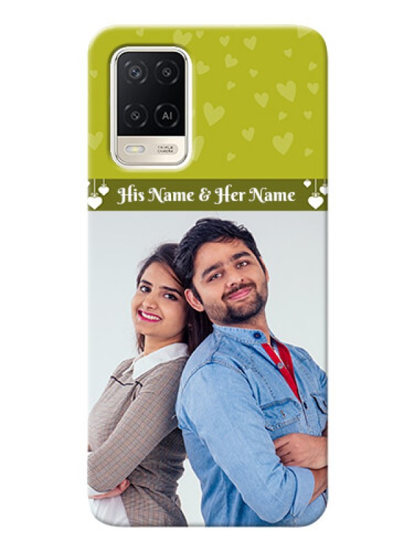 Custom Oppo A54 custom mobile covers: You & Me Heart Design