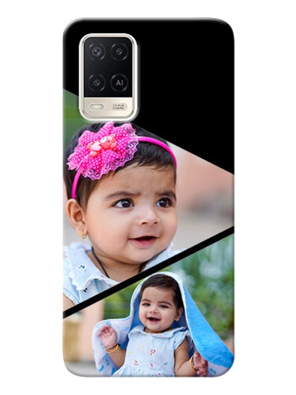 Custom Oppo A54 mobile back covers online: Semi Cut Design