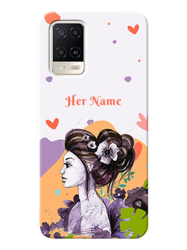 Custom Oppo A54 Custom Mobile Case with Woman And Nature Design