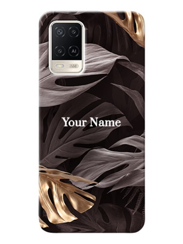 Custom Oppo A54 Mobile Back Covers: Wild Leaves digital paint Design