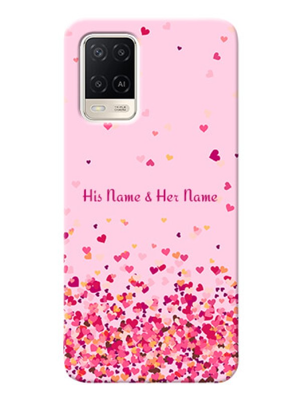 Custom Oppo A54 Phone Back Covers: Floating Hearts Design