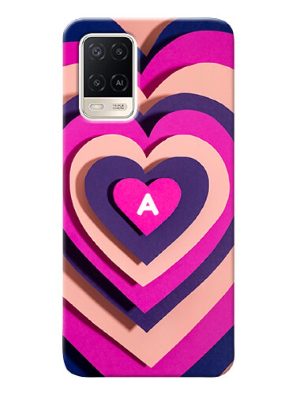 Custom Oppo A54 Custom Mobile Case with Cute Heart Pattern Design