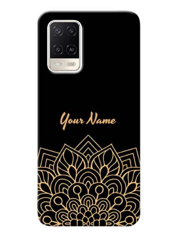 Custom Oppo A54 Back Covers: Golden mandala Design